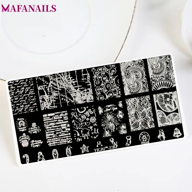 

New Arrival Fashion 023 Nail Art Stamping Plates Santa | Socks | Bell Stamping Template Image Plates Nail Stamp Print Plate 1pc