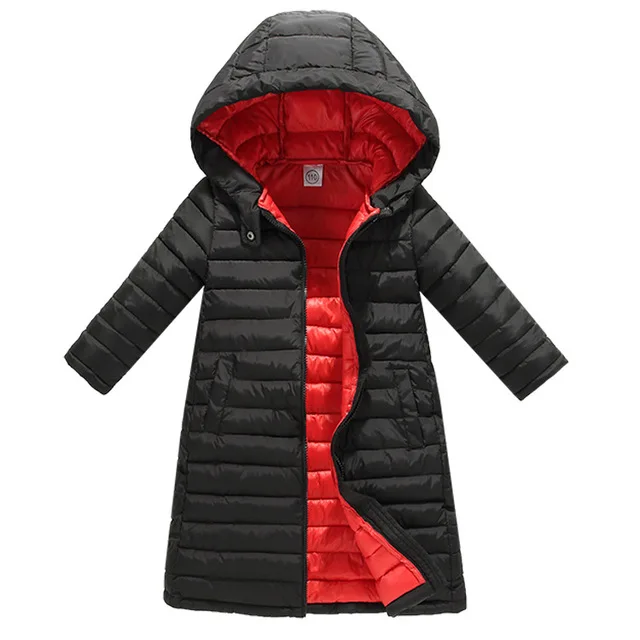 Winter Fashion Warm Cotton Kids X Long Coat Heavyweight Baby Girls Boys Jackets Children