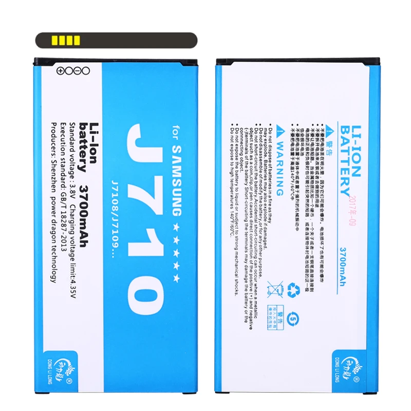 DLL Новый аккумулятор для телефона Samsung 2016 Edition J7 3700 мА/ч батарея EB-BJ710CBC J7108 J7008 J7009 J700F