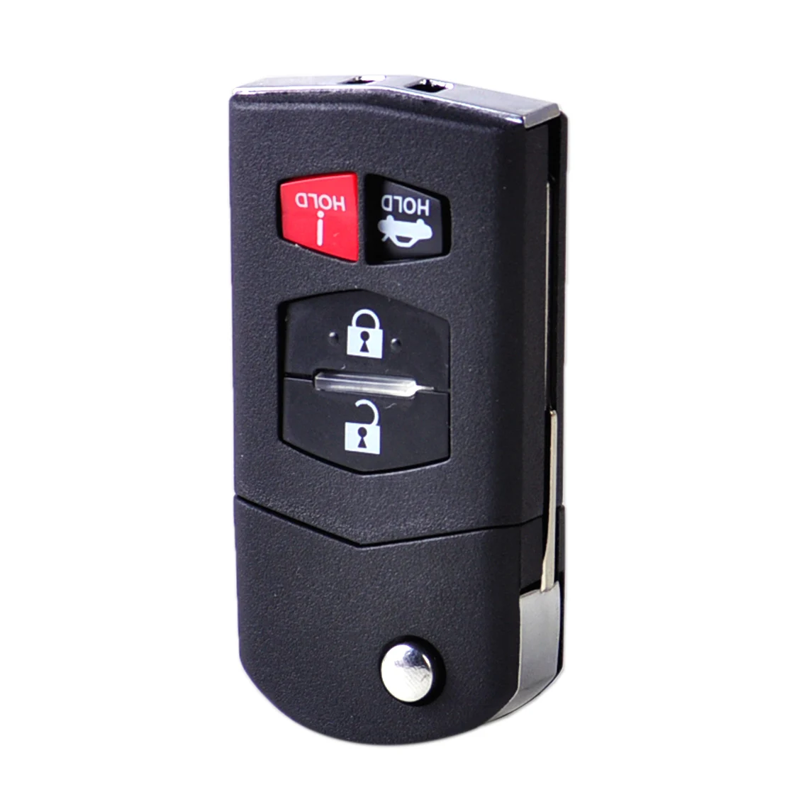 

DWCX 4 Button Folding Flip Remote Keyless Key Shell Cover Case Fob Housing for Mazda 3 6 MX-5 Miata 2010 2011 2012
