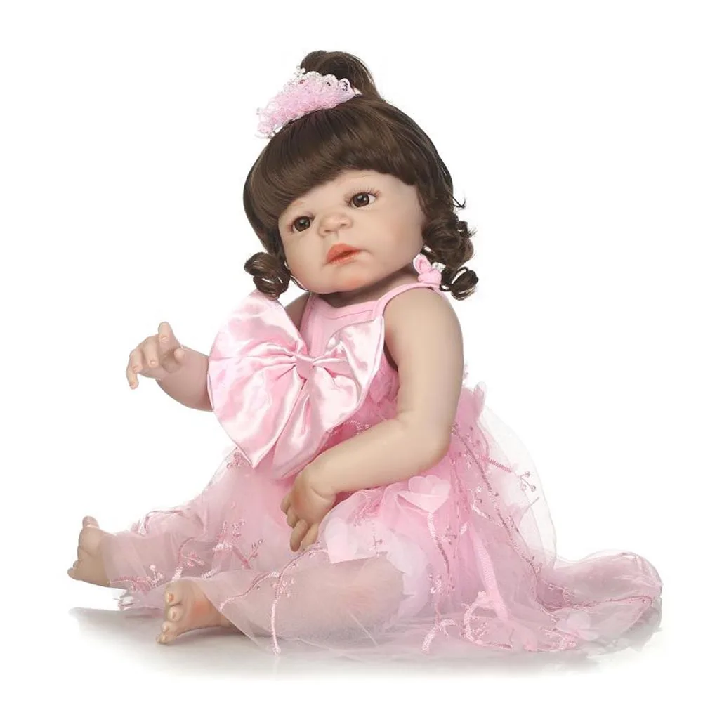 

NPK 56cm Reborn Newborn Doll Kit Lifelike Silicone Girl Baby Dolls for Kids Playmate Gift NSV775