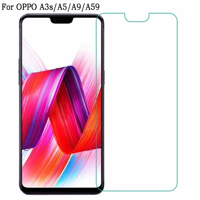 Закаленное стекло для OPPO A3s 2 шт. Защитное A5 A9 A59 чехол Защита экрана A 3s 5 9 59
