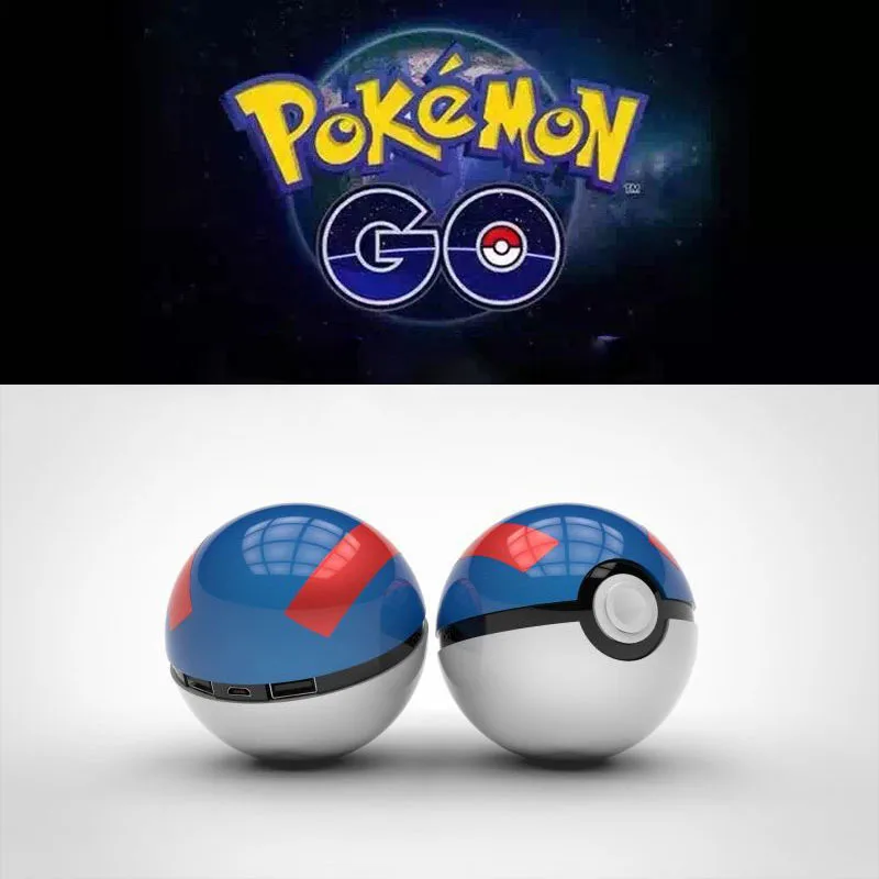  Original Poke mon Ball Power Bank 12000 mAh Pokeball Go Master Ball Power Bank 12000mah Mobile Battery External Battery Pack 