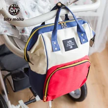 Термо сумка Мода мумия мешок подгузник большой емкости рюкзаки, сумки для путешествий сумка для кормления для детских бутылок хлопок термос Давайте сделать