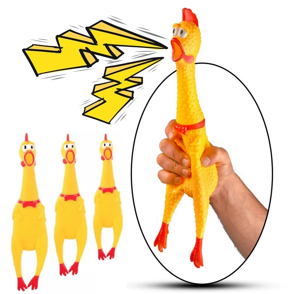 

3 Size Shrilling Screaming Chicken Squeeze Sound Pets Dog Toys Product Decompression Squeak Vent Chicken Funny Gadgets