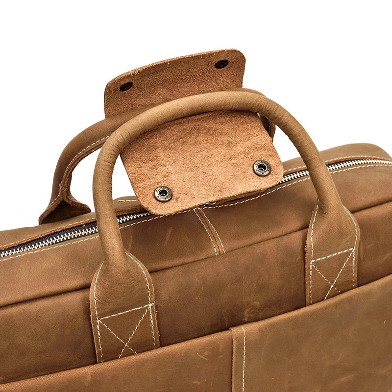 Мужской портфель из натуральной кожи, сумка Crazy horse из коровьей кожи, деловая сумка для ноутбука 15 дюймов, сумка-мессенджер из натуральной кожи, Офисная сумка
