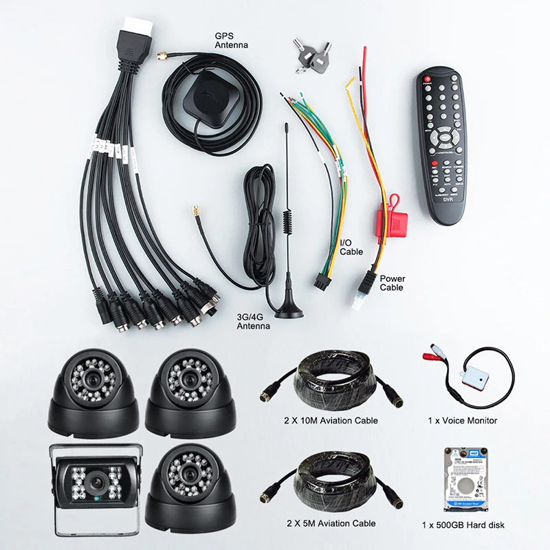  ¿Tiempo Real de vigilancia Hdd 3G GPS Dvr móvil de 4 canales con disco duro de 500 GB? Control remo
