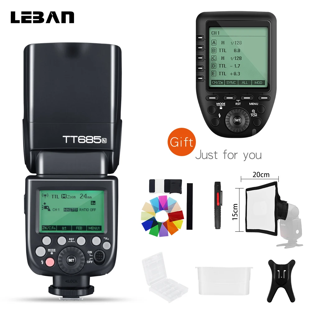 Godox TT685N TTL 2 4 ГГц GN60 HSS Высокоскоростная синхронизация 1/8000s Speed lite с Xpro-N