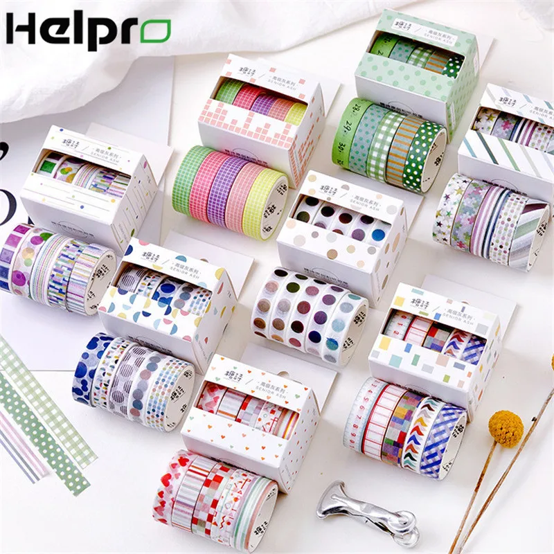 

50Pcs/Set Multicolor Polygon Washi Tape Advanced Gray Series Stationery Diary Decorative Masking Tapes School Supplies