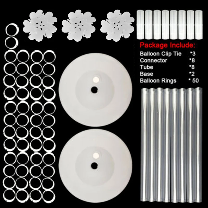 

Interface Plum balloon clips Balloons round buckle Base Balloon Column Wedding Party Decoration Plastic tube Convenient