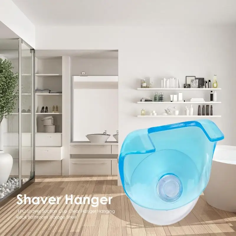 Razor Sucker Suction Cup Clear Hanger Washroom Wall Hanging Rack Holder Bathroom Storage Shelf Wall Hook Hangers Shaver Storage