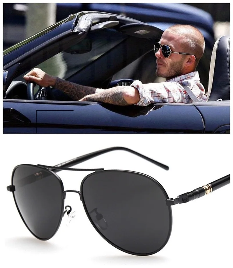 

1PC Aviation Metail Frame Quality Oversized Spring Leg Alloy Men Sunglasses Polarized Design Driver Goggles Sun Glasses Driving