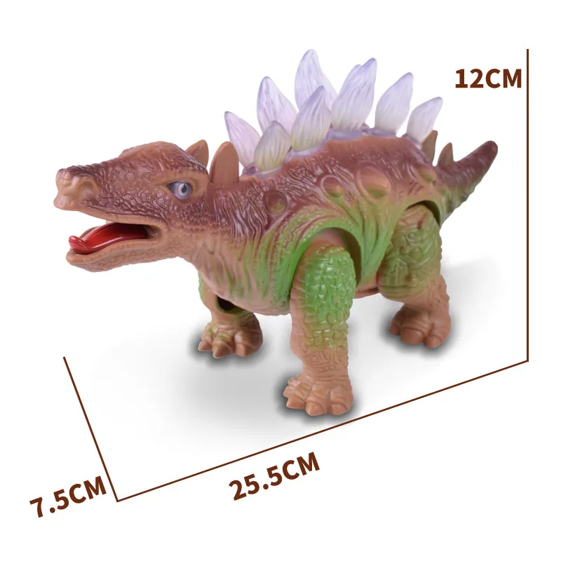 Электрический ходячий динозавр игрушки Светящиеся моделирование со звуком животных модель для детей мальчиков дети интерактивный