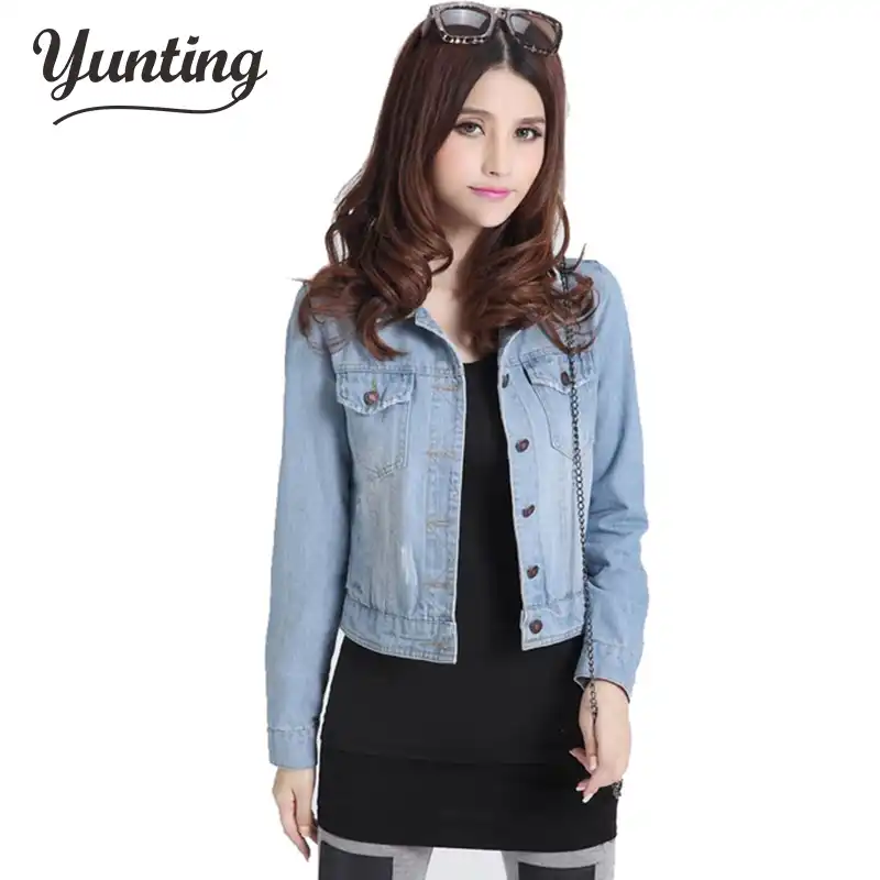 faded blue denim jacket