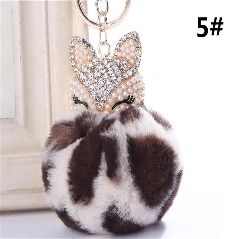 ONNUTO Crystal Fox in Fur Keychain