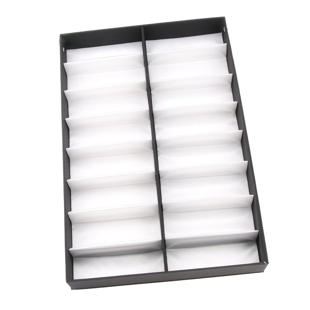 Women Men Glasses Eyeglass Storage Box Sunglasses Display Case Holder Stand for 16 Pieces Eyewear Black