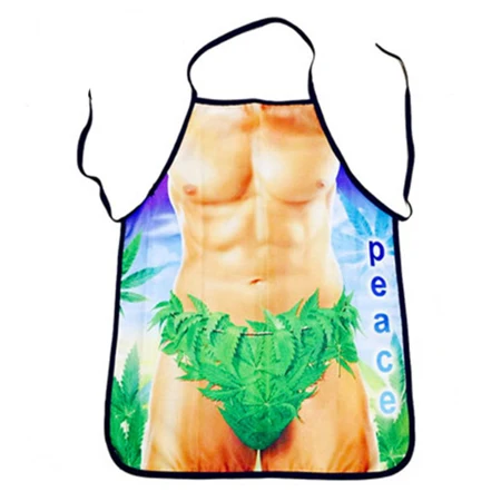 1 Pcs Creative 3D Funny Apron Kitchen Apron Man Women Sexy Aprons Dinner Party Cooking Apron Adult Cuisine Pinafore CWQ001