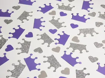 

Princess Crown Confetti, Party Decorations, Birthday Party Decor, Table Scattercft Table decor scrapbook Confettis