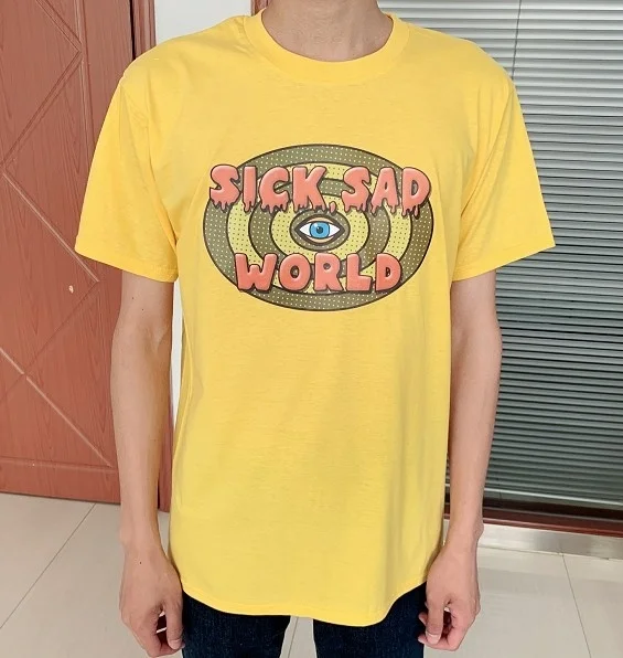 Мужская модная футболка kuakuayu HJN Sick Sad World летняя с коротким рукавом|Футболки| |