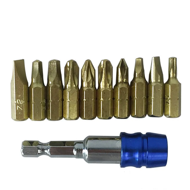 Online 1set Power werkzeug zubehör 10pc Präzision schraubendreher satz + Elektrische bohrer adapter magnetische bit halter Multi Repair Tool