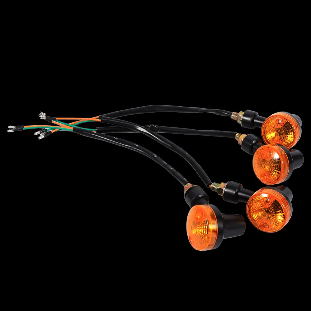 4 шт. 12 В Универсальный мотоциклетный сигнальный светильник s мигалка лампа Янтарный мигалка светильник ABS аксессуары для мотоциклов