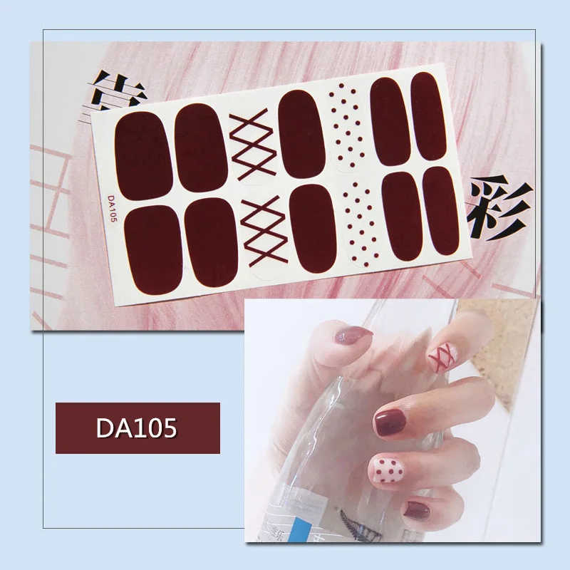 1 лист Водонепроницаемый самоклеющиеся наклейки для ногтей декор для ногтей DIY- MS - Цвет: DA105