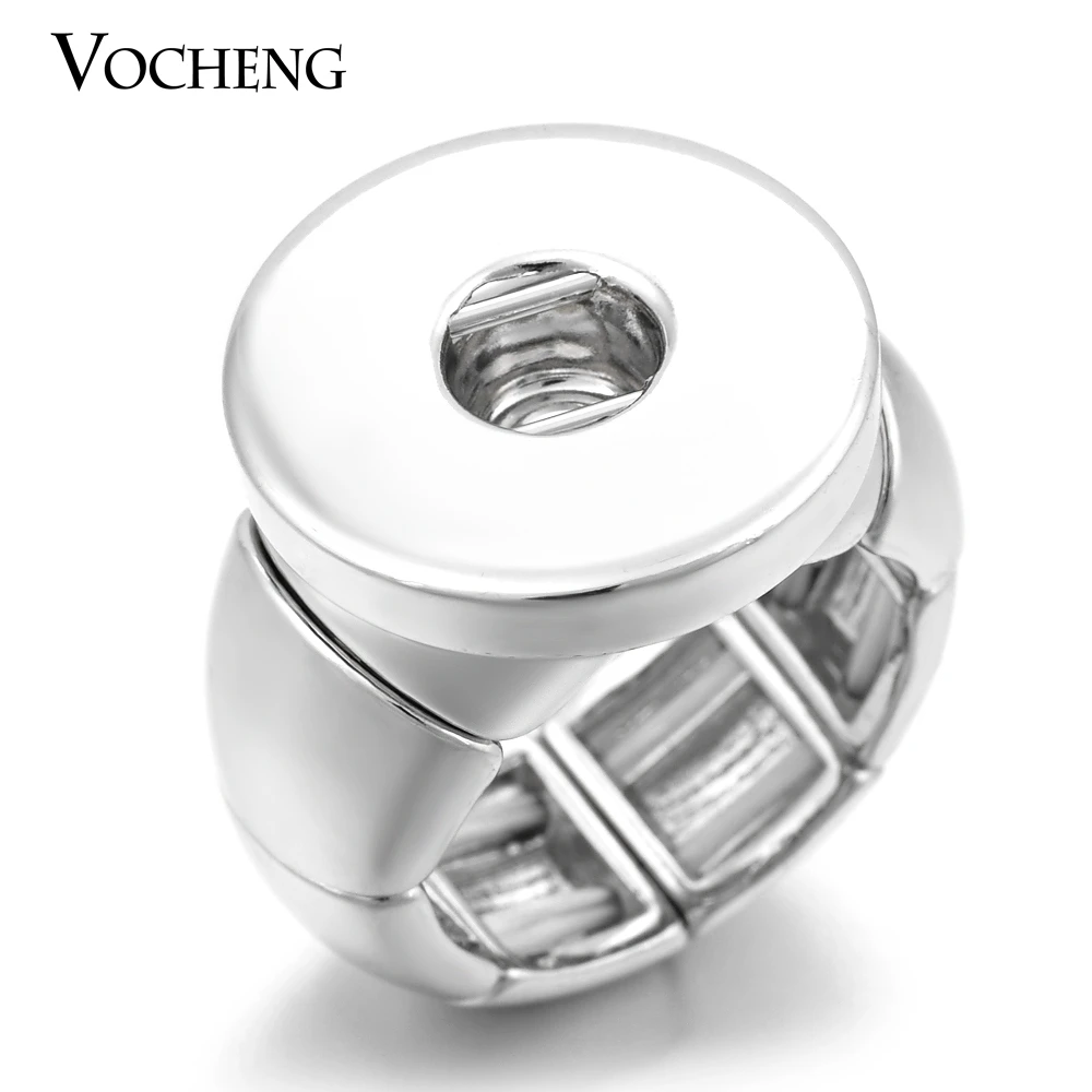 

Vocheng 18mm Ginger Snap Button Rope Stretch Resizable Ring NN-399