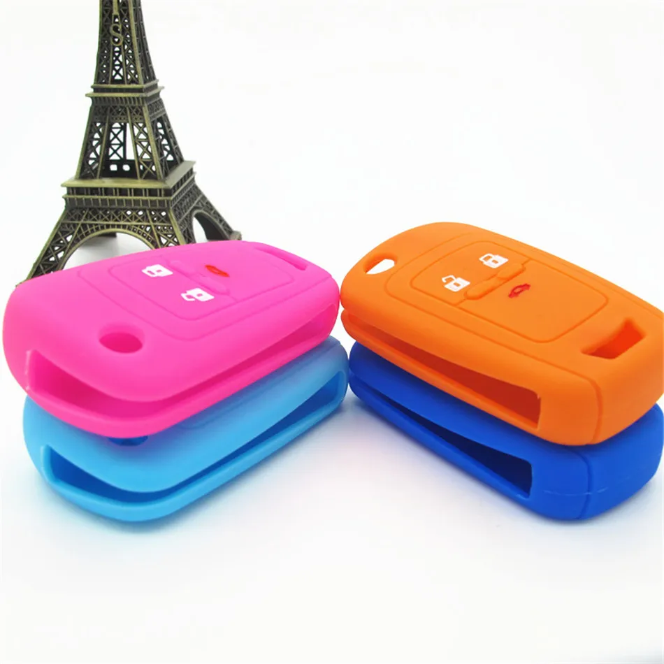 300pcs 3 Button Silicone Flip Key Cover For Chevrolet Cruze Spark Car Remote Case Set Holiday gifts | Дом и сад