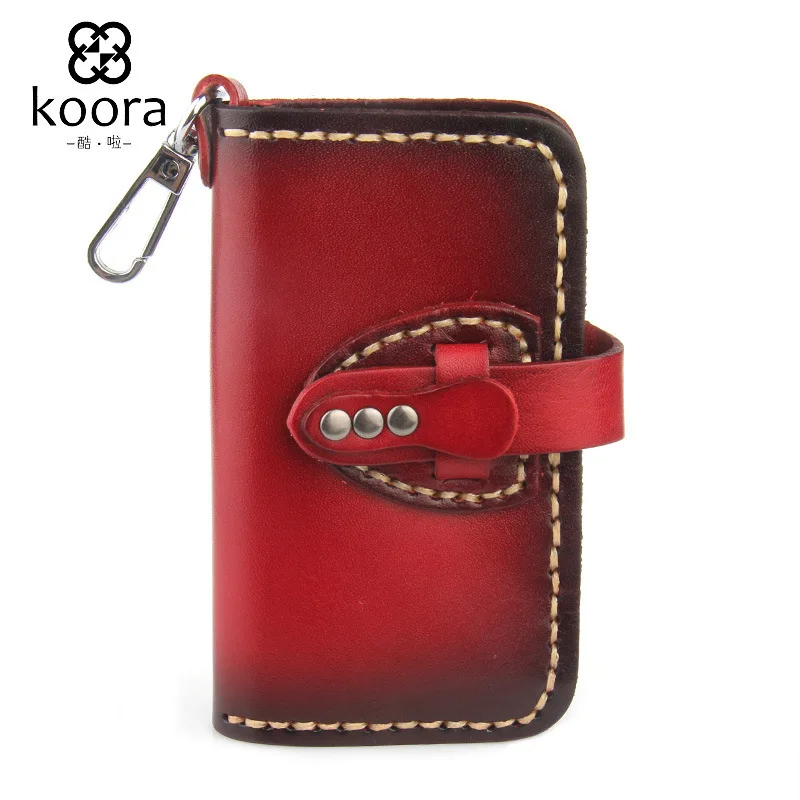 

New Pattern Men Original Manual Household Key Case Genuine Leather Moto Rider Car Key Chain Luxury Organizer Wth High Qaulity