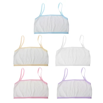 

8-14 Young Girls Bra Thin Training Underwear Soft Breathable Cotton Bra Teenage Children Bra For Student Training Bras