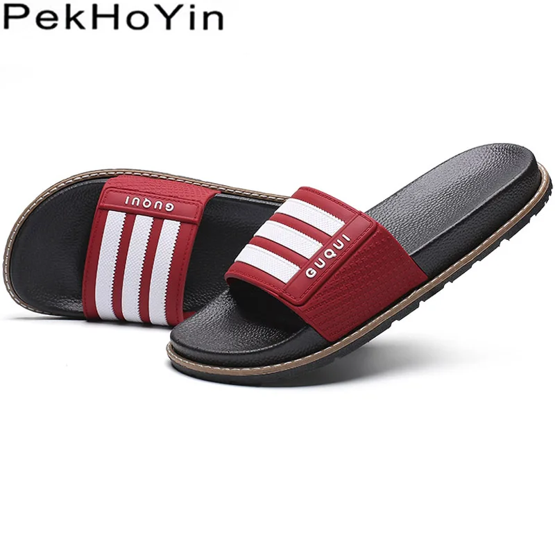 Men Slippers Shoes Brand Trend Fashion Soft Summer Water Shoes Male Sandals Outdoor Men Beach Shoes Slides Flat Rubber Slippers