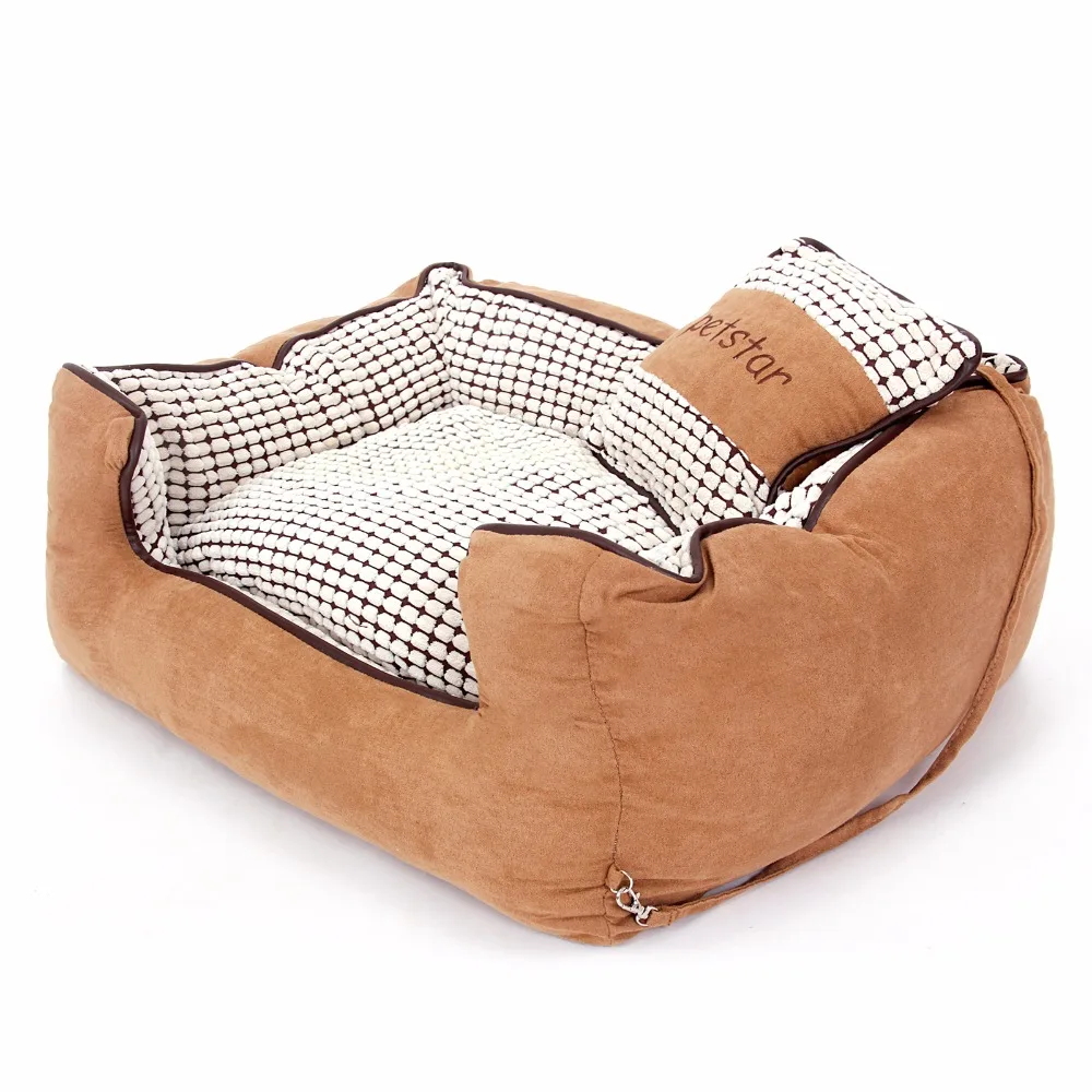 Free Shipping Winter Warm Pet Dog Puppy Soft Bed Luxury Kennel Warm Dog House With Pillow Chew