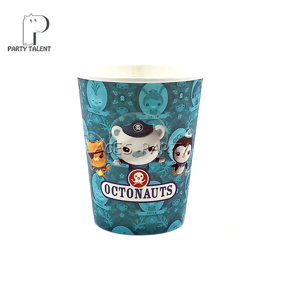 

Party supplies 8PCS Octonauts theme party decoration disposable tableware one-off paper cups cup glass glasses