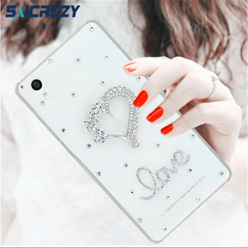 

Saicrezy Mobile Phone Bling Case Diamond Rhinestone Cover Case for Lenovo A516 A850 K5 Plus K8 K5 K4 note A916 A7600 A1000 A2800