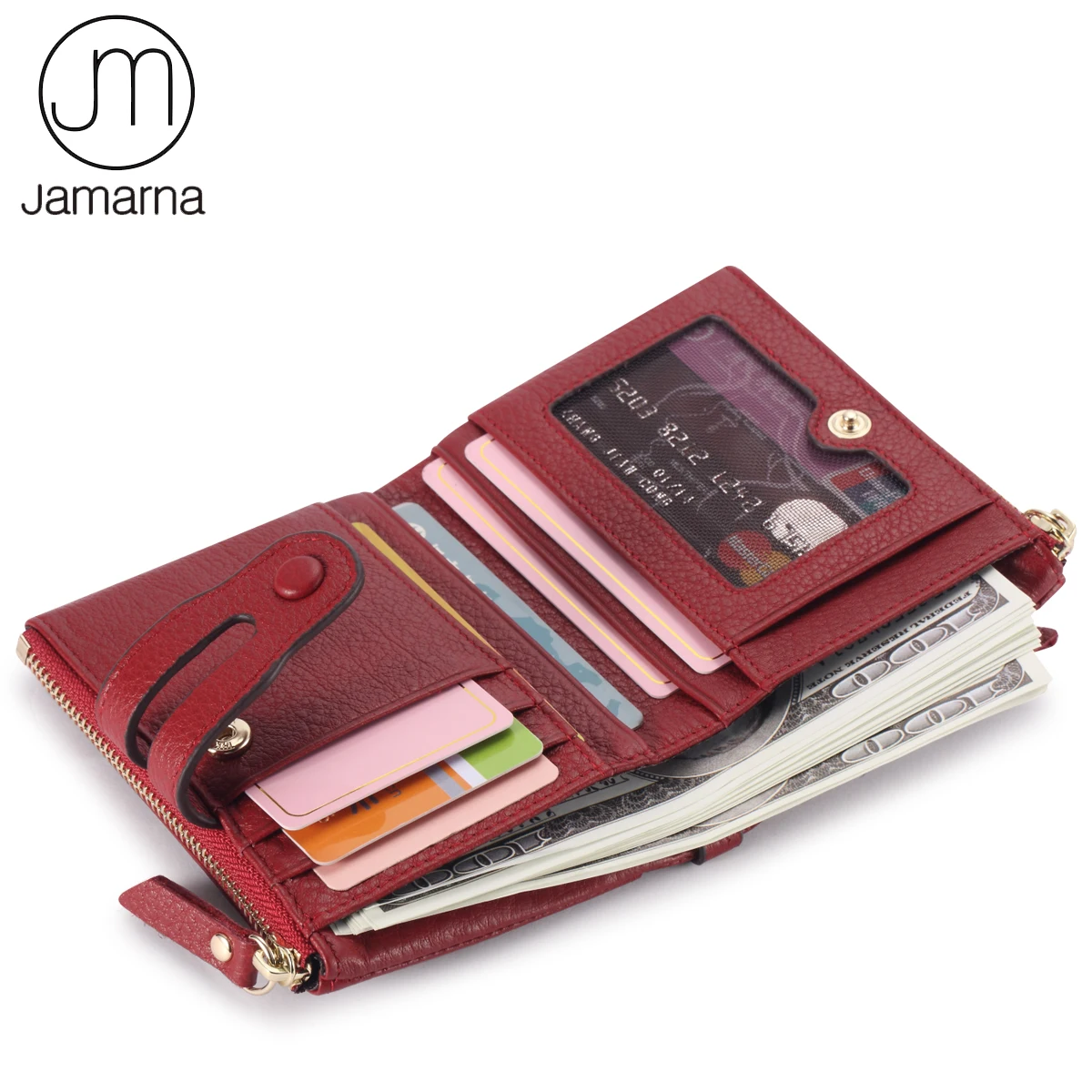 Jamarna брендовый кошелек для женщин маленький короткий из натуральной кожи Женский