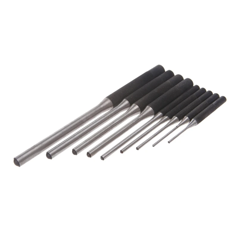 9Pcs/Set Durable Steel Roll Pin Punch Set Tool Kit For Removing Pins Professionalin Punching