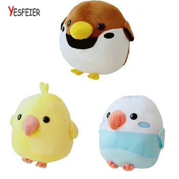 

1piece 30cm 40cm Kawaii Stuffed Plush Parrot Sparrow Toy Little Bird Corps Plush Animal Doll Toys Children Gifts