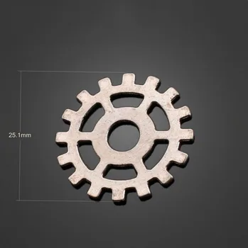 

100pcs New Antique Sliver Alloy Round Gear Jewelry Charms Pendants -DIY Necklace Bracelet Metal Fashion Accessories 25.1 mm