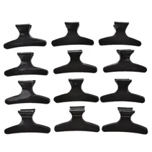 Черный цвет, аксессуары для волос для женщин, простой зажим для волос, высококачественный зажим для волос, модный пластиковый зажим для волос, 12 шт