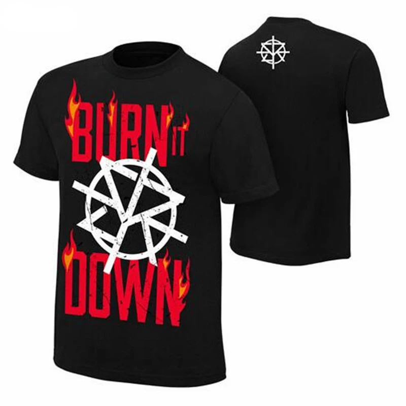 2019 جديد الصيف التي شيرت الرجال المصارعة سيث ريال Aj أنماط رولنز حرق عليه تي شيرت رجالي قصيرة الأكمام S ~ 3XL 2019 جديد الصيف التي شيرت الرجال المصارعة سيث ريال Aj أنماط رولنز حرق عليه تي شيرت رجالي قصيرة الأكمام S ~ 3XL