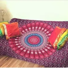 Индийская Мандала прямоугольник цветок гобелен с павлином навесной пляж пледы коврик покрывало в стиле хиппи Цыганский Йога коврик одеяло