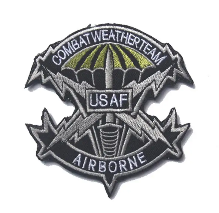 Вышивка эмблема США десантник вышивка значок Тактический США ВВС украшения одежды наружные Ручные Швейные аксессуары - Цвет: C