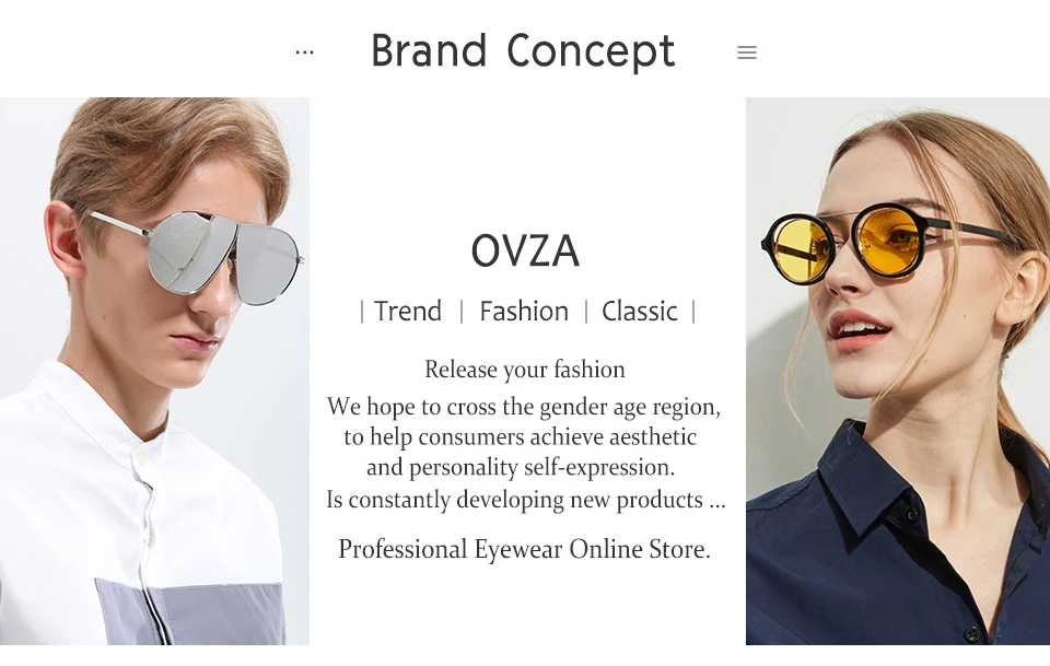 OVZA Newest Retro Sunglasses Womens Brand Designed Vintage Sunglasses Mens Punk Style Fashion Ladies Sunglass Yellow S1019