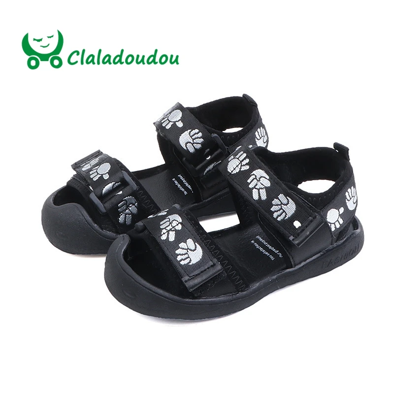 

Claladoudou 14.5-16.5CM Brand fashion cute sandals children green red black yellow girls shoes sandals kids summer sandals