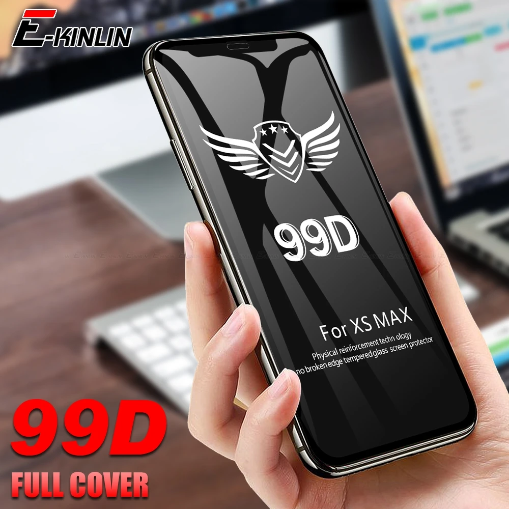 

Full Cover Curved 99D Tempered Glass For iPhone 6 6s 7 8 Plus Screen Protector For iPhone 11 Pro Max X XR XS Max Glass Film
