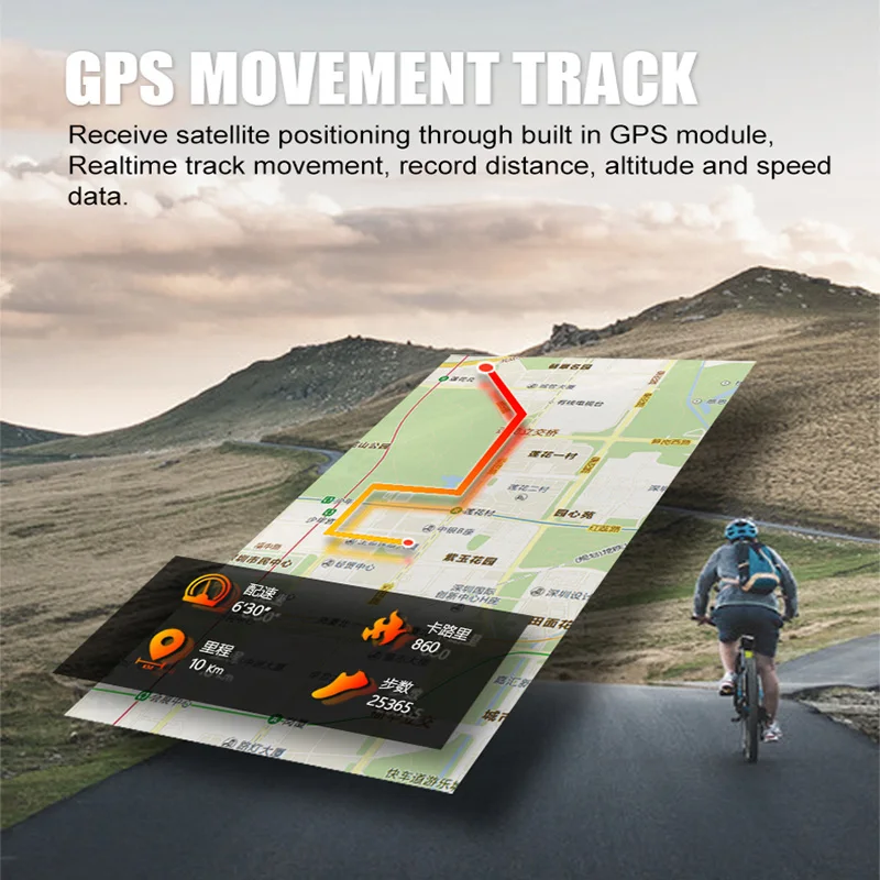 Спортивный смарт браслет P5 Plus с GPS цветной дисплей 0 96 дюйма пульсометром