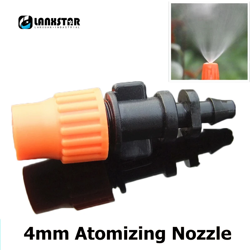 Single Head Micro Spray Nozzle Atomizing Nozzles 4mm Joint Adjustable Closed Refraction Pump