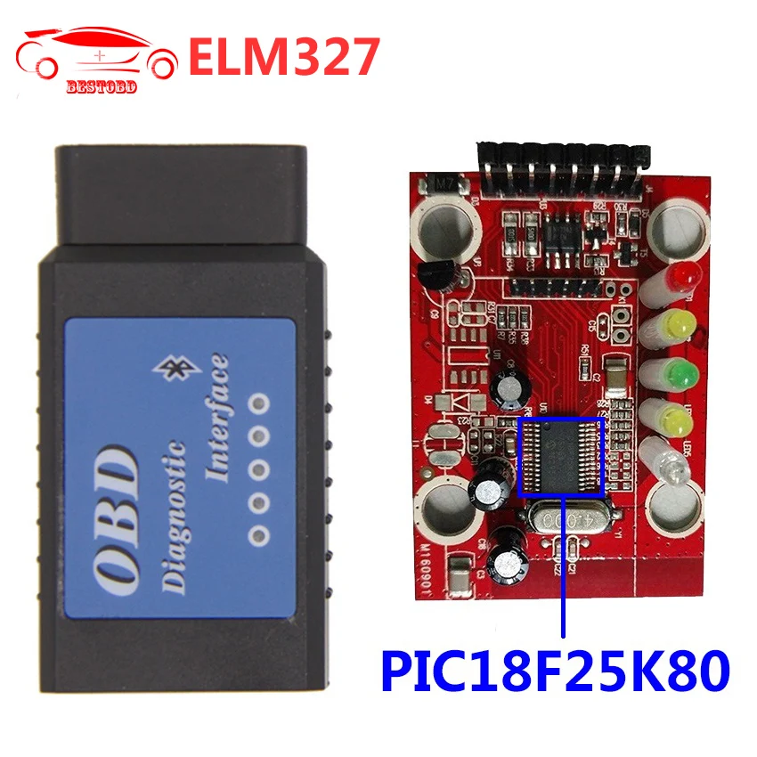Prix pour V1.5 ELM327 Bluetooth avec PIC18F25K80 OBDII OBD2 Voiture Diagnostic Scanner Prend En Charge J1850 Protocoles Prix pour V1.5 ELM327 Bluetooth avec PIC18F25K80 OBDII OBD2 Voiture Diagnostic Scanner Prend En Charge J1850 Protocoles