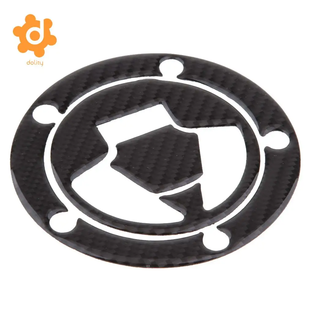 dolity Carbon Fiber Fuel Tank Cap Cover Pad Decal Protector for Kawasaki Ninja 300 EX300