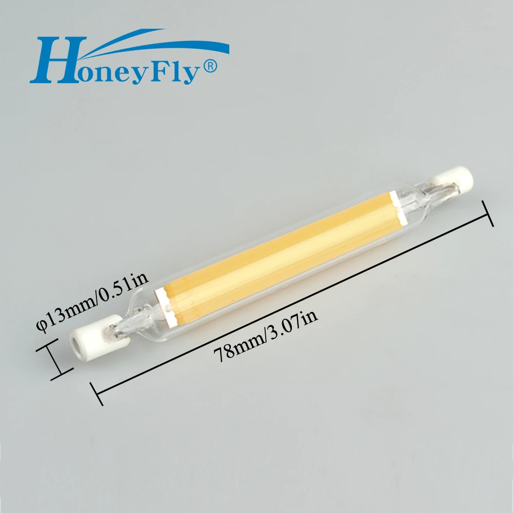 

HoneyFly J78 R7S LED Lamp COB 4W 220V Replacement J78 Halogen Lamp Bulb Energy AA+ Double Ended Filament Flood Light Quartz